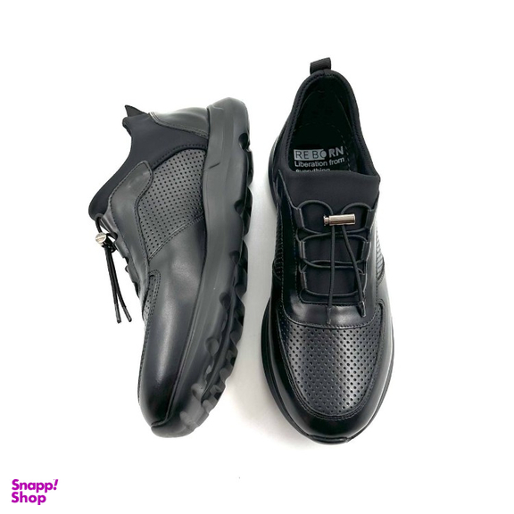 کفش طبی مردانه چرم میخچی کد P8 رنگ مشکی