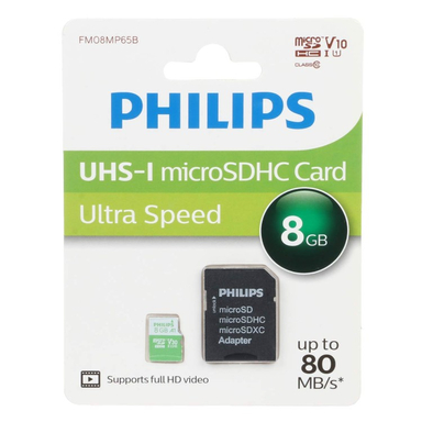 کارت حافظه MicroSDHC فیلیپس مدل Ultra Speed ظرفیت 8 گیگابایت