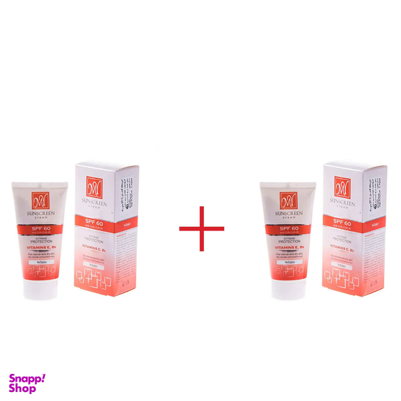 کرم ضدآفتاب SPF60 بدون رنگ مای حجم 50 میلی‌ لیتر مجموعه 2 عددی