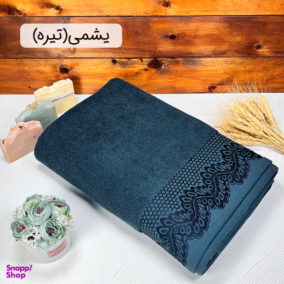 حوله حمام دنیز طرح نازلی سایز 100×155 سانتی متر