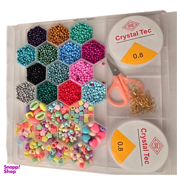 پک دستبند سازی طرح crystal tec مدل کندوی رنگین کمان