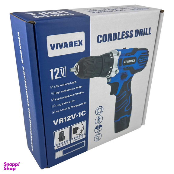 پیچ گوشتی شارژی ویوارکس مدل VR12V-1C-BLUE
