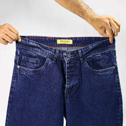 شلوار مام فیت مردانه کد 4055 رنگ آبی تیره