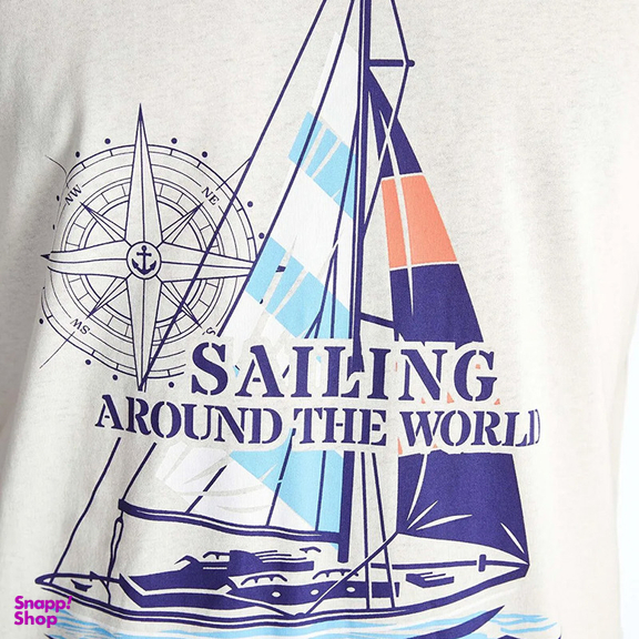 تی شرت آستین کوتاه مردانه ال سی وایکیکی مدل SAILING