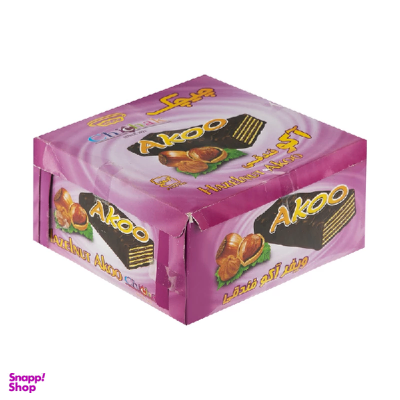 ویفر آکو فندقی چیچک بسته 24 عددی