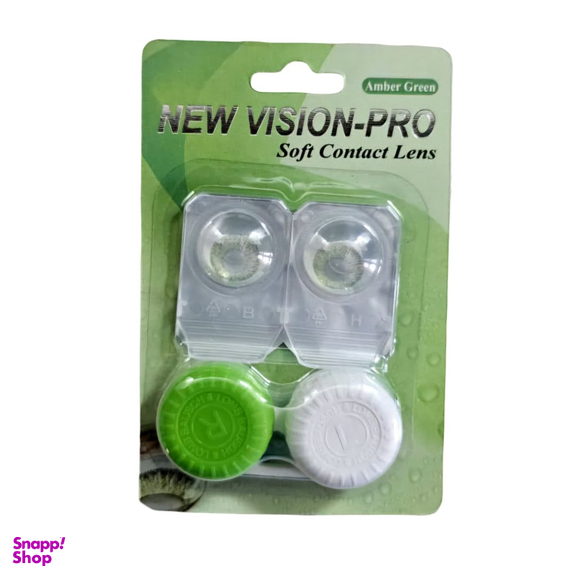 لنز چشم پرو نیو ویژن رنگ سبز آمبره شماره 24 به همراه جالنزی