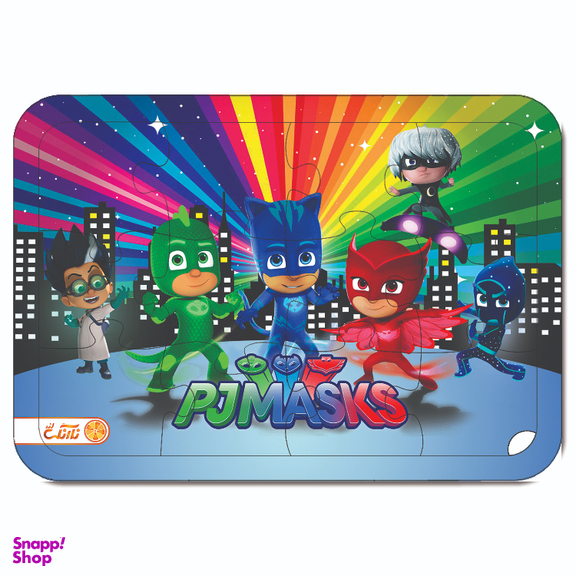 پازل چوبی 12 تکه نارنگی لند مدل شب نقاب