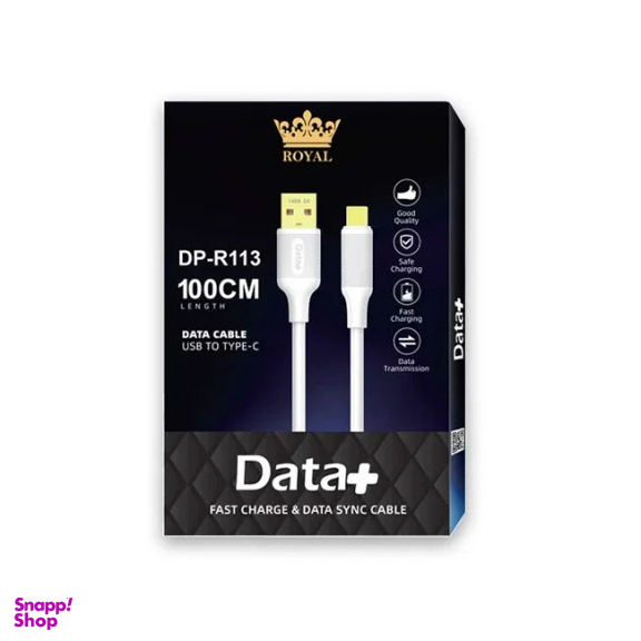کابل شارژ USB به Type-C دیتا پلاس مدل DP-R-113 طول 1 متر
