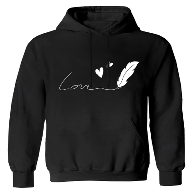هودی دخترانه مدل F56 LOVE رنگ مشکی