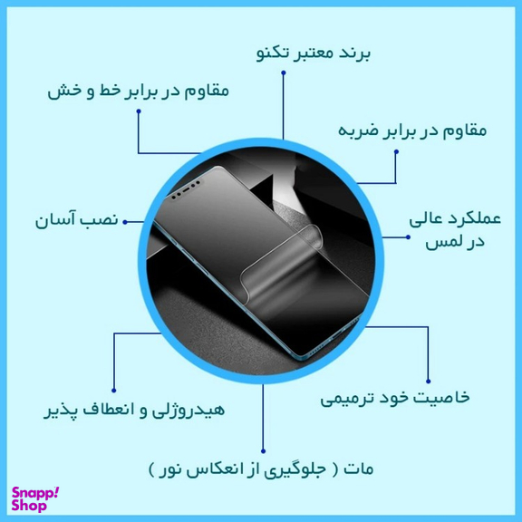 محافظ صفحه نمایش مات گوشی موبایل تکنو مناسب برای سامسونگ Galaxy A55