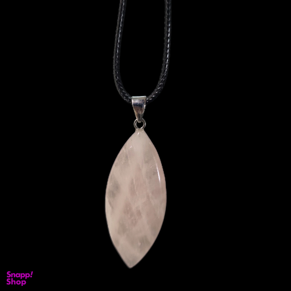 گردنبند سنگ رزکوارتز کد 65023