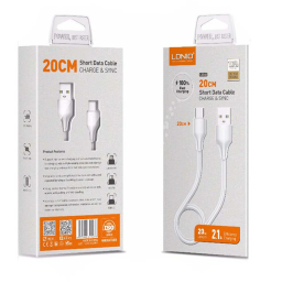 کابل شارژ USB به MicroUSB الدینیو مدل LS540 طول 20 سانتی‌ متر