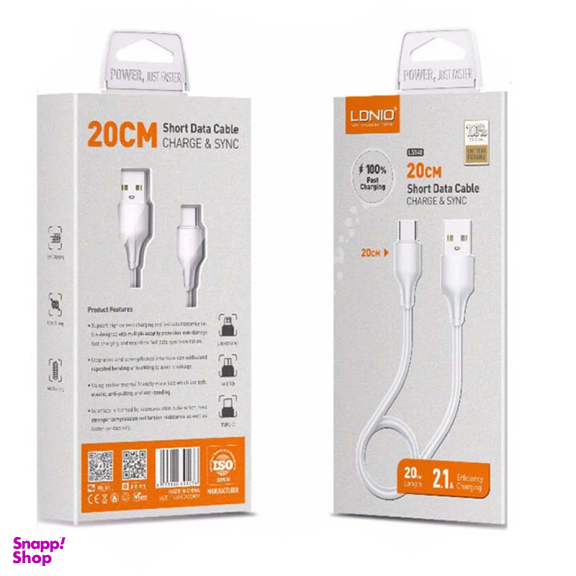 کابل شارژ USB به MicroUSB الدینیو مدل LS540 طول 20 سانتی‌ متر