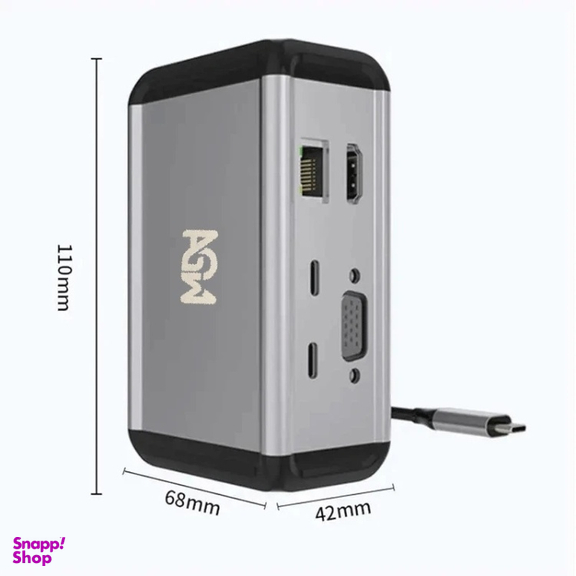 USB هاب 12 پورت Type-C ای جی دبلیو مدل Station