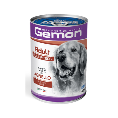 کنسرو پته سگ بالغ ژمون طعم بره وزن 400 گرم