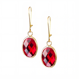 گوشواره طلا 18 عیار زنانه مدل روبی هارت