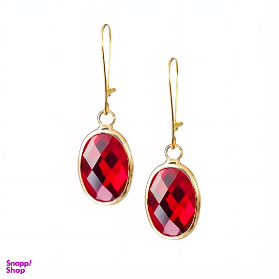 گوشواره طلا 18 عیار زنانه مدل روبی هارت