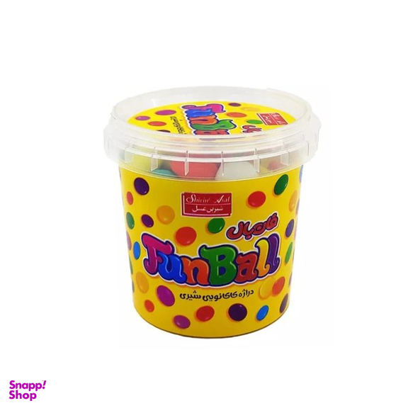 دراژه شکلاتی فان بال شیرین عسل وزن 100 گرم بسته 6 عددی