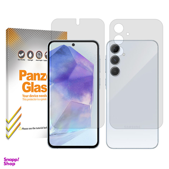 محافظ صفحه نمایش شفاف پنزر گلس مدل Resistant مناسب گوشی موبایل سامسونگ Galaxy A55 به همراه محافظ پشت گوشی