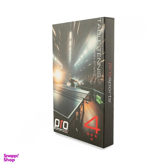 راکت پینگ پنگ پرو اسپرتز مدل 4 ستاره دسته FL به همراه کاور