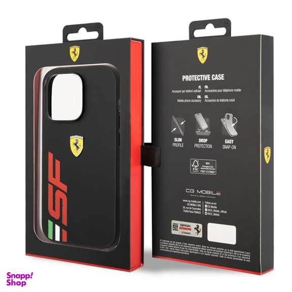 قاب موبایل چرمی سی جی مدل Ferrari Leather Case کد 183813 مناسب iPhone 14 Pro