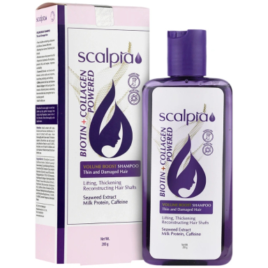 شامپو مو اسکالپیا مدل کلاژن حجم 200 میلی لیتر