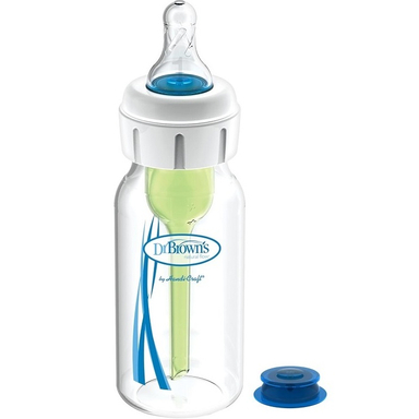 شیشه شیر شکاف کام دکتر براونز مناسب کودکان زودرس کد sb417 گنجایش 120 میلی‌ لیتر