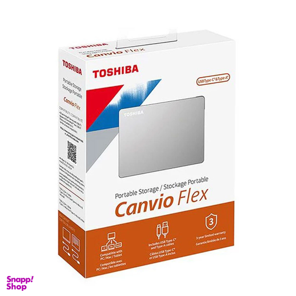 هارد دیسک اکسترنال توشیبا مدل CANVIO FLEX ظرفیت 1 ترابایت