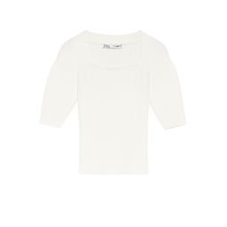 بلوز بافت زنانه کد z03 رنگ سفید