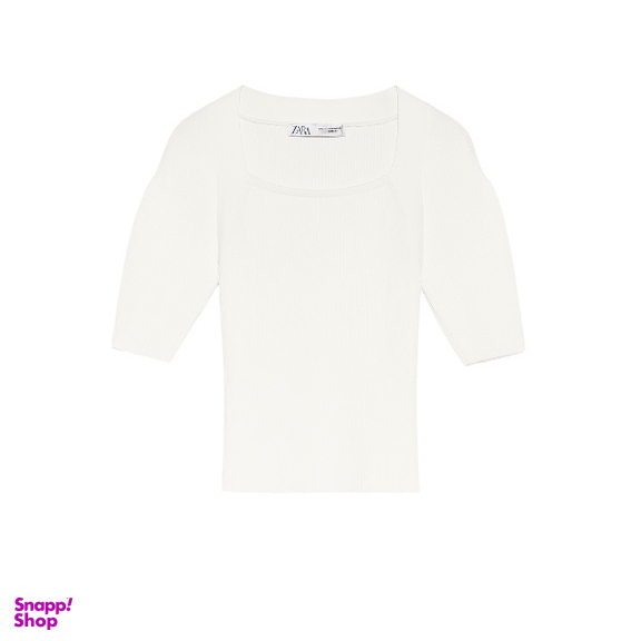 بلوز بافت زنانه کد z03 رنگ سفید