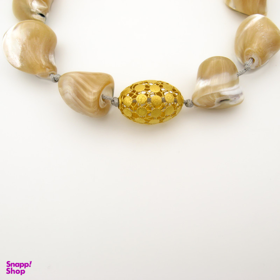 دستبند طلا 18 عیار زنانه کاپانی مدل صدفی کد kb020