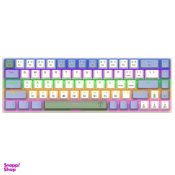 کیبورد باسیم مخصوص بازی تی-دگر مدل Viator T-TGK325 Rainbow