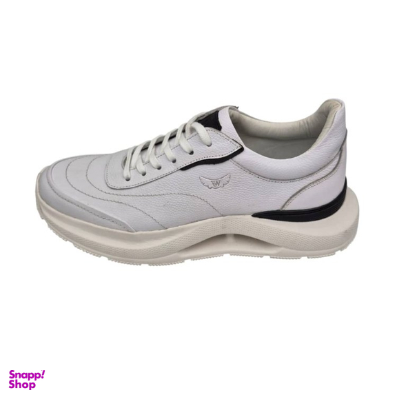 کفش طبی مردانه چرم ریباری مدل W105 رنگ سفید