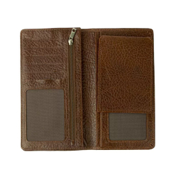 کیف پول پالتویی مردانه چرم کروکو مدل کابوی