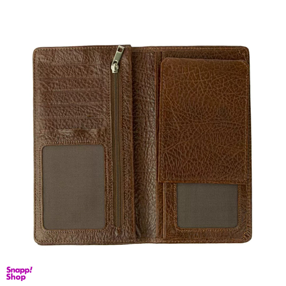 کیف پول پالتویی مردانه چرم کروکو مدل کابوی