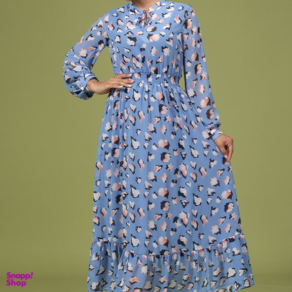 پیراهن زنانه برنس مدل تیام رنگ آبی روشن