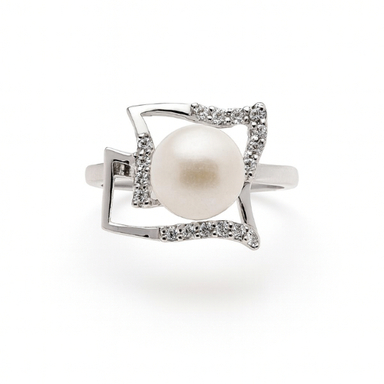 انگشتر نقره زنانه مدل مروارید کد 5699720