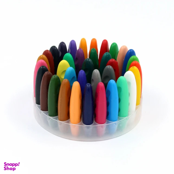 مداد شمعی جادویی نشکن 36 رنگ مدل بادومی