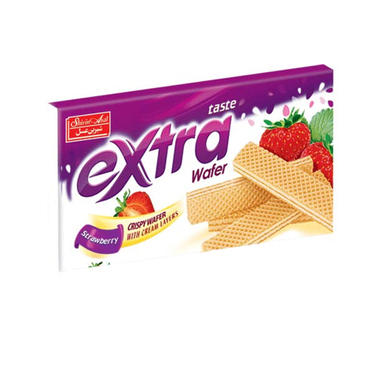 ویفر توت فرنگی اکسترا شیرین عسل وزن 100 گرم