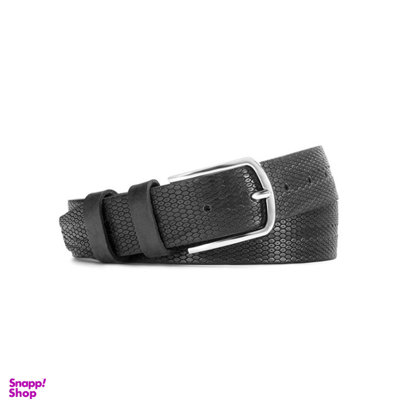 کمربند زبانه دار مردانه نوین چرم مدل 0525 BT0525 3.5cm رنگ مشکی