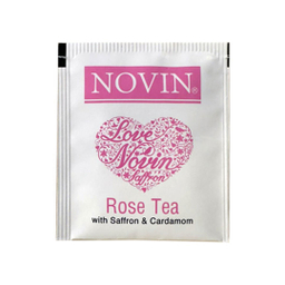 دمنوش گل محمدی زعفرانی نوین زعفران بسته 20 عددی