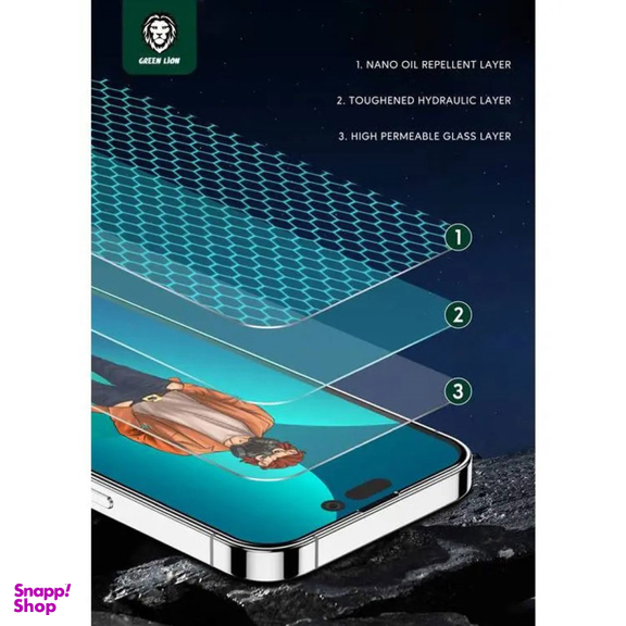 محافظ صفحه نمایش گرین مدل GNDREDGL14M مناسب iphone 14 Plus