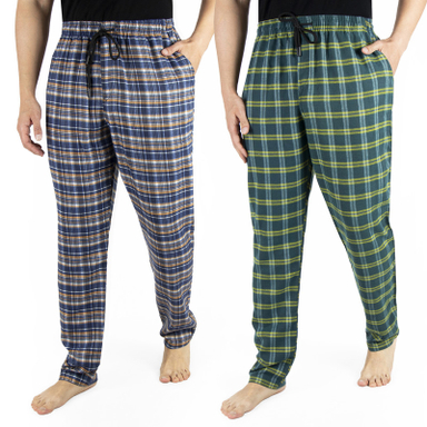 شلوار مردانه آریان نخ باف مدل 1931 طرح چهار خانه بسته 2 عددی