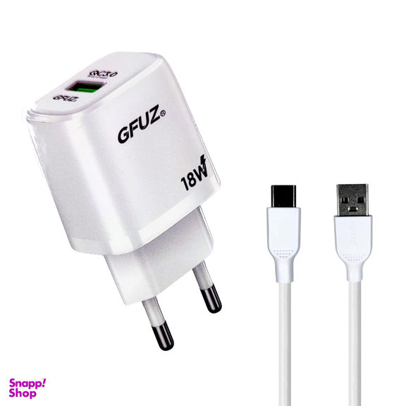 شارژر دیواری 18 وات جیفوز مدل CH-72T به همراه کابل USB Type-C