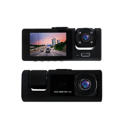 دوربین ثبت وقایع خودرو مدل 3 لنز مانیتوردار black box کد 9107