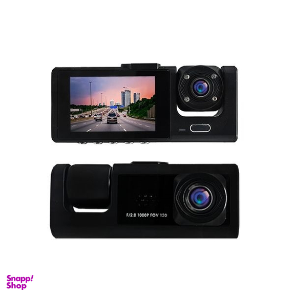 دوربین ثبت وقایع خودرو مدل 3 لنز مانیتوردار black box کد 9107