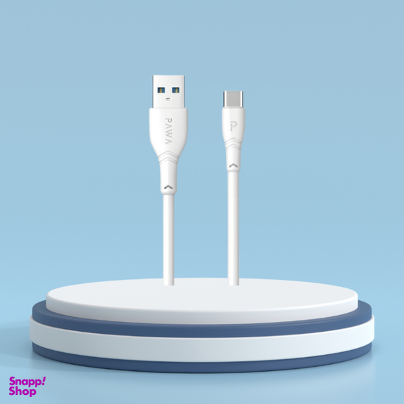 کابل شارژ Type-C پاوا مدل PW-12PVCATOC 3A طول ۱ متر
