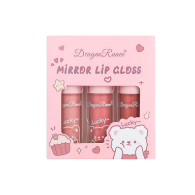 پک رژ آینه ای دراگون رانی مدل Mirror Lip Gloss کد B بسته 3 عددی