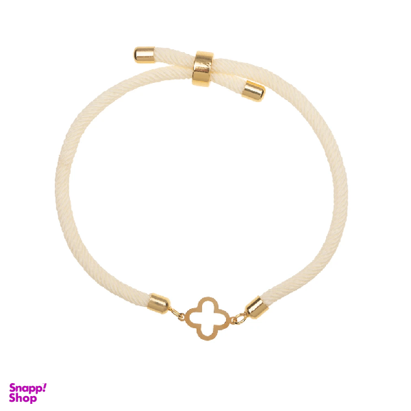 دستبند مارشال طلا 18 عیار زنانه اپال گلد مدل ونکلیف 001 رنگ سفید