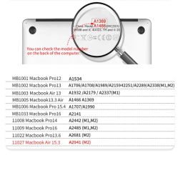 کاور محافظ لپ تاپ کوتسی مدل 11027 مناسب مک بوک ایر A2941 سایز 15.3 اینچ